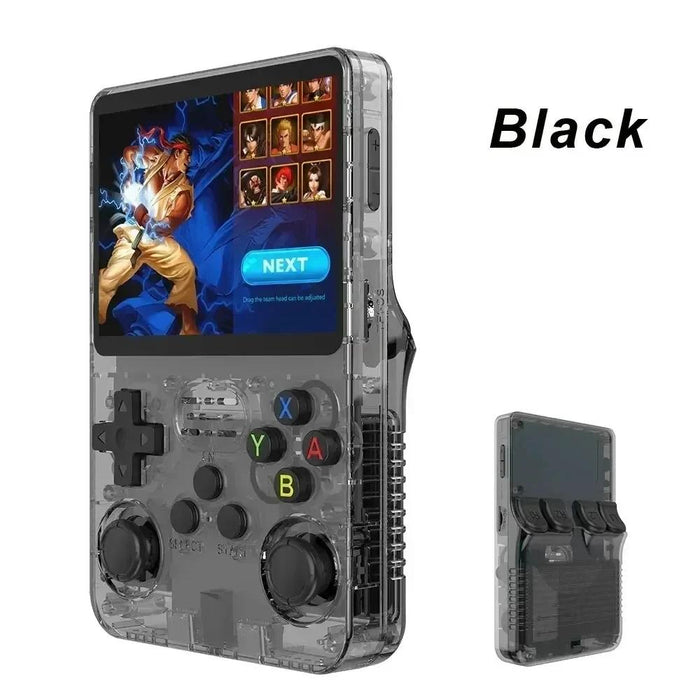 R36S Retro Handheld Video Game Console 3.5Inch black