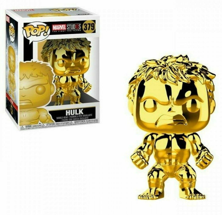 Funko Pop! Marvel Studios: The First Ten Years CHROME Gold Hulk #379