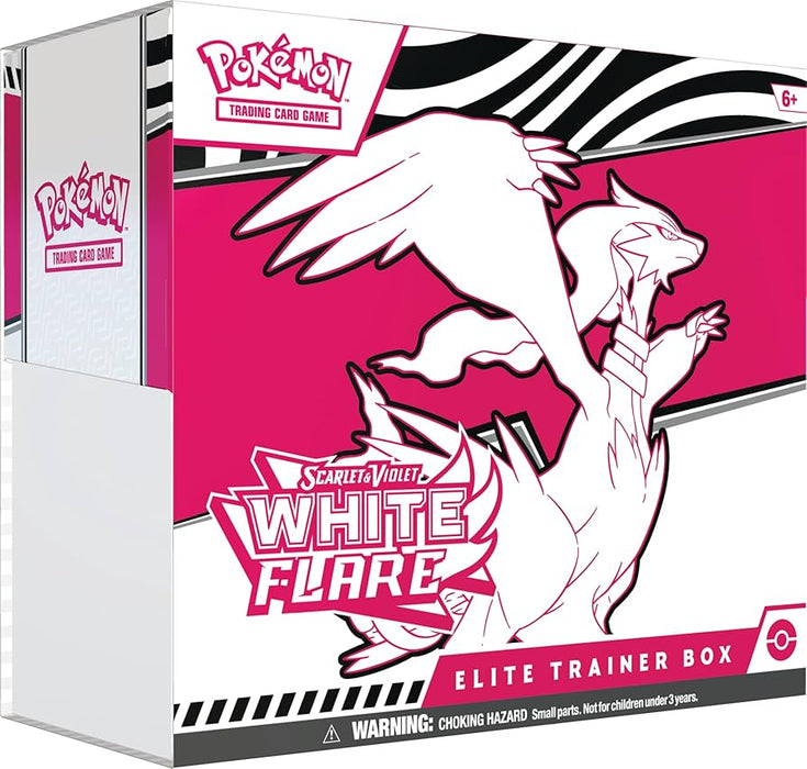 Pokémon TCG: Scarlet & Violet—White Flare Elite Trainer Box – Reshiram (1 Full-Art Tornadus Promo Card, 9 Boosters & Premium Accessories)